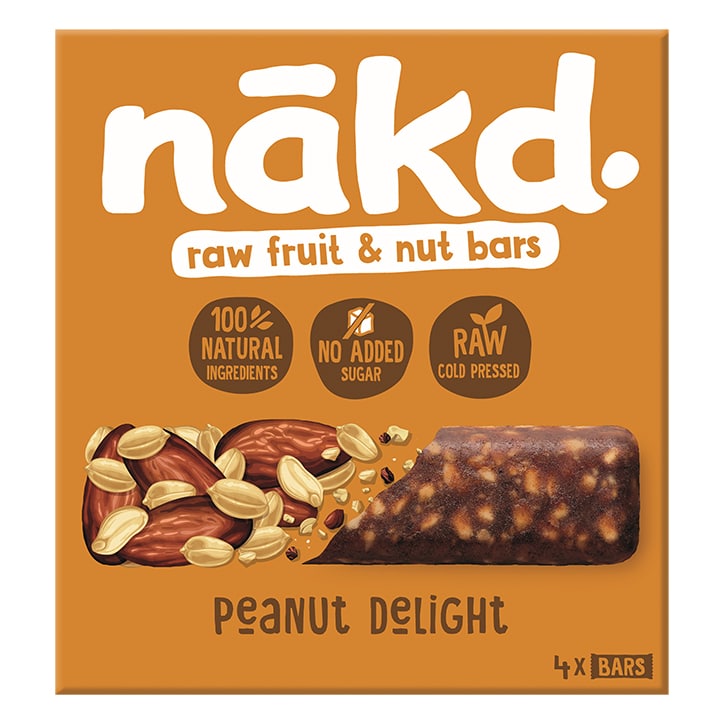 Nakd Raw Fruit & Nut Peanut Delight Bars 4x 35g